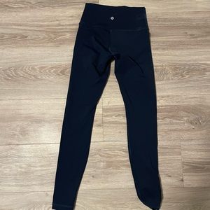 Dark Blue Lululemon Wunder Under Tights